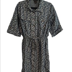Macy's Millenium blue Jean flower dress. XL